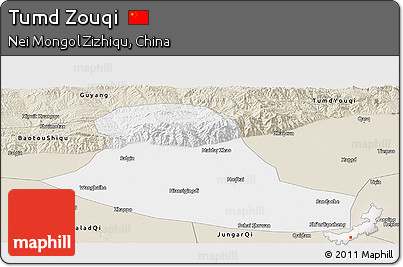 Classic Style Panoramic Map of Tumd Zouqi