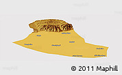 Physical Panoramic Map of Tumd Zouqi, cropped outside
