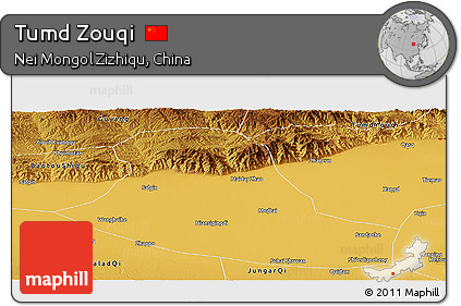 Physical Panoramic Map of Tumd Zouqi
