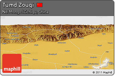 Physical Panoramic Map of Tumd Zouqi