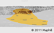 Physical Panoramic Map of Tumd Zouqi, lighten, desaturated