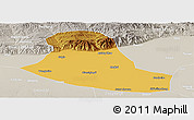 Physical Panoramic Map of Tumd Zouqi, lighten, semi-desaturated