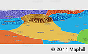 Physical Panoramic Map of Tumd Zouqi, political outside