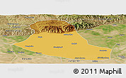 Physical Panoramic Map of Tumd Zouqi, satellite outside