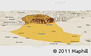 Physical Panoramic Map of Tumd Zouqi, shaded relief outside