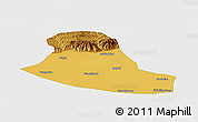 Physical Panoramic Map of Tumd Zouqi, single color outside