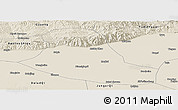 Shaded Relief Panoramic Map of Tumd Zouqi
