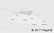 Silver Style Panoramic Map of Tumd Zouqi, single color outside