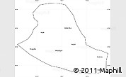 Blank Simple Map of Tumd Zouqi, cropped outside