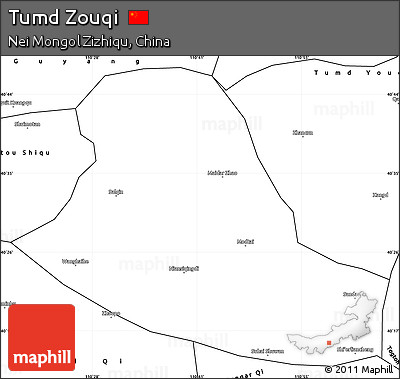 Blank Simple Map of Tumd Zouqi
