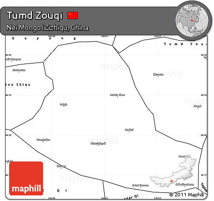 Blank Simple Map of Tumd Zouqi