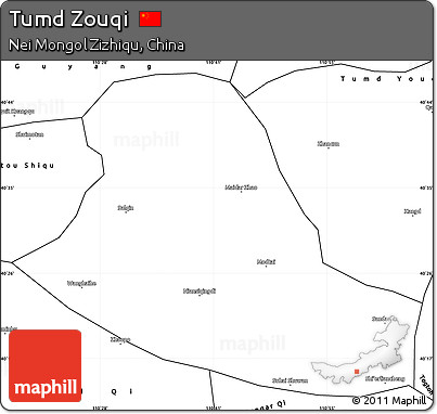 Blank Simple Map of Tumd Zouqi