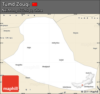 Classic Style Simple Map of Tumd Zouqi