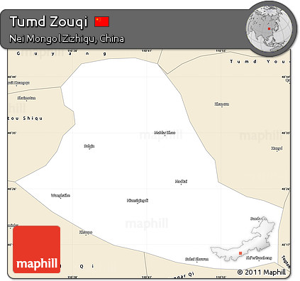 Classic Style Simple Map of Tumd Zouqi