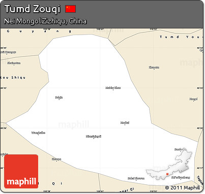 Classic Style Simple Map of Tumd Zouqi