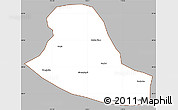 Gray Simple Map of Tumd Zouqi, cropped outside