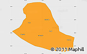 Political Simple Map of Tumd Zouqi, single color outside