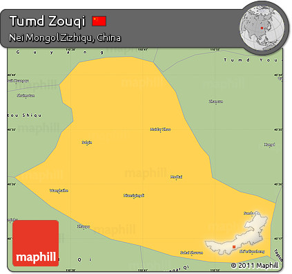 Savanna Style Simple Map of Tumd Zouqi