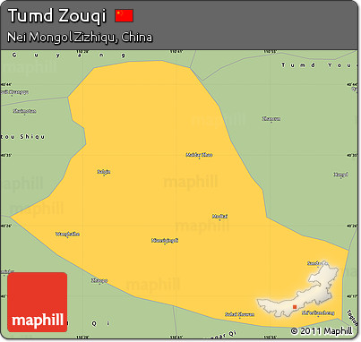 Savanna Style Simple Map of Tumd Zouqi