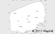 Silver Style Simple Map of Urad Houqi