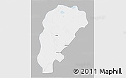 Gray 3D Map of Uxin Qi, single color outside