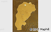 Physical 3D Map of Uxin Qi, darken