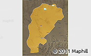 Physical 3D Map of Uxin Qi, darken, semi-desaturated