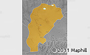 Physical 3D Map of Uxin Qi, desaturated