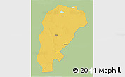 Savanna Style 3D Map of Uxin Qi, single color outside