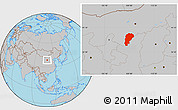 Gray Location Map of Uxin Qi