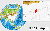 Physical Location Map of Uxin Qi, highlighted country