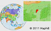 Political Location Map of Uxin Qi