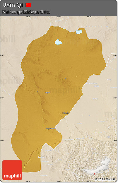 Physical Map of Uxin Qi, lighten