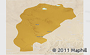 Physical Panoramic Map of Uxin Qi, lighten