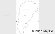 Blank Simple Map of Uxin Qi, cropped outside