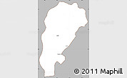 Gray Simple Map of Uxin Qi, cropped outside