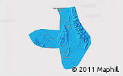 Political 3D Map of Wuhai Shi, cropped outside