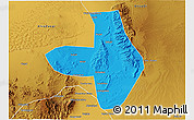 Political 3D Map of Wuhai Shi, physical outside