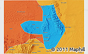 Political 3D Map of Wuhai Shi