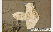 Satellite 3D Map of Wuhai Shi, darken