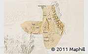 Satellite 3D Map of Wuhai Shi, lighten