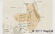 Satellite 3D Map of Wuhai Shi, shaded relief outside