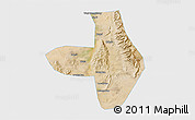 Satellite 3D Map of Wuhai Shi, single color outside
