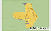 Savanna Style 3D Map of Wuhai Shi, single color outside