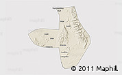 Shaded Relief 3D Map of Wuhai Shi, cropped outside