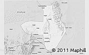 Silver Style 3D Map of Wuhai Shi