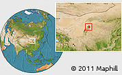 Satellite Location Map of Wuhai Shi