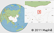 Savanna Style Location Map of Wuhai Shi, highlighted country