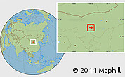 Savanna Style Location Map of Wuhai Shi