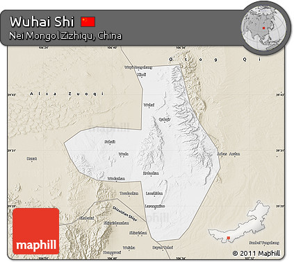 Classic Style Map of Wuhai Shi